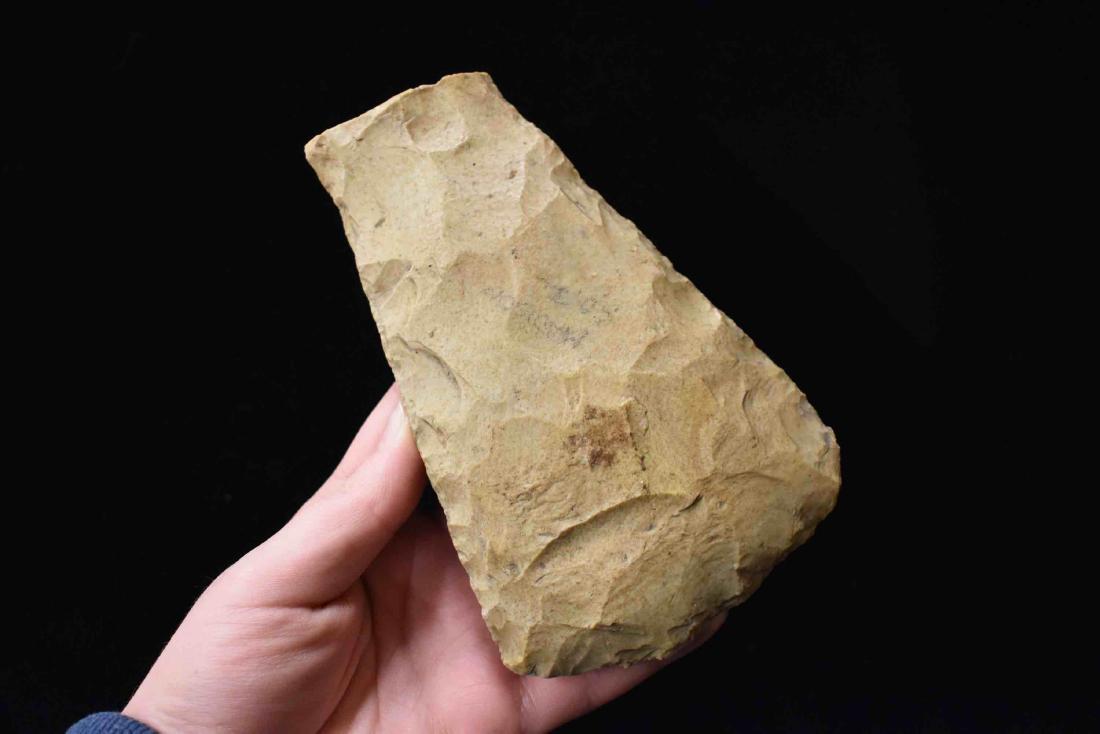 5 3/4" Hopewell Hoe, good polish, Adams Co IL: 5 3/4" Hopewell Hoe, good polish, Adams Co IL