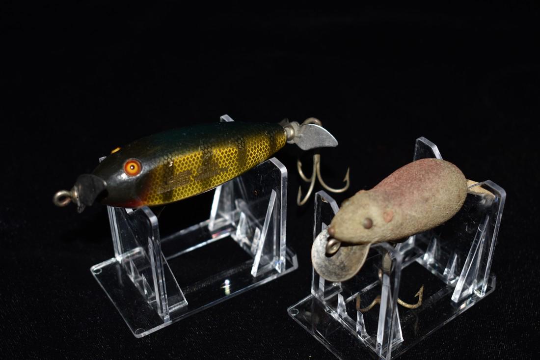 Lot of 2 Antique Fishing Lures: Lot of 2 Antique Fishing Lures