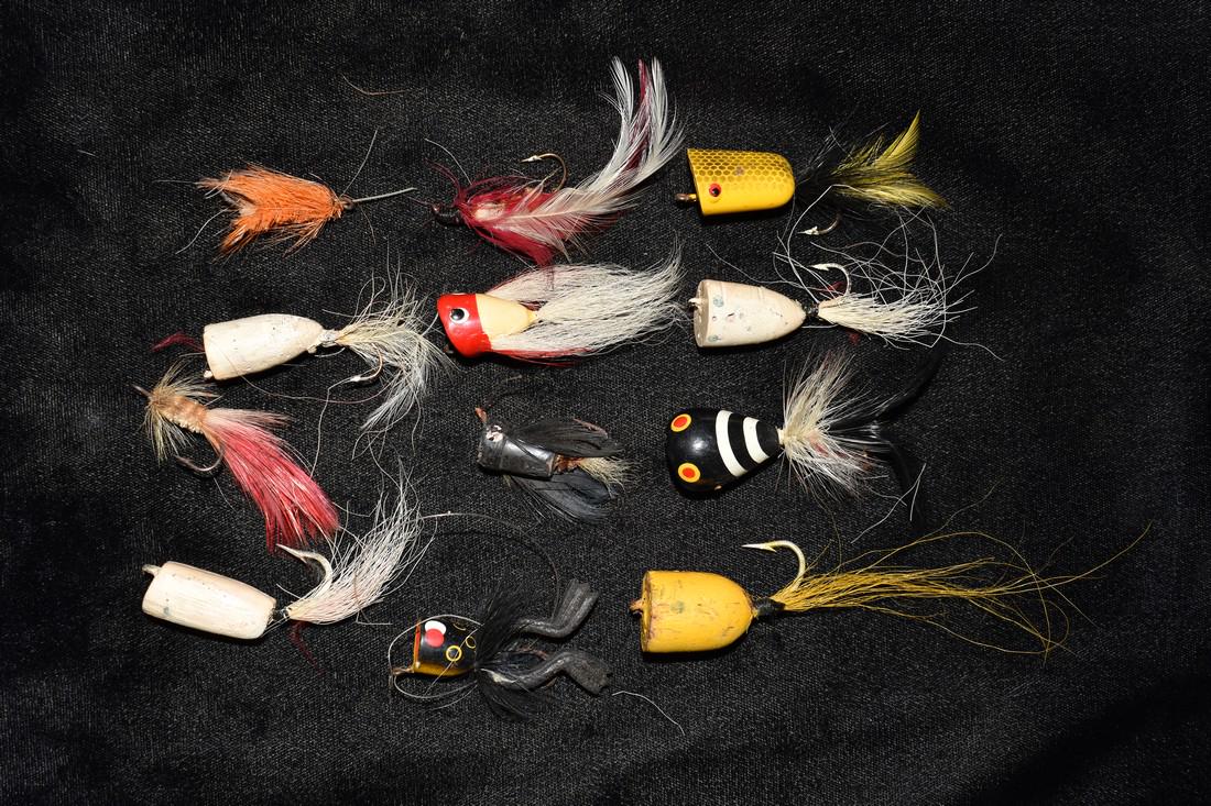 Lot of 11 Antique Fishing Lures: Lot of 11 Antique Fishing Lures