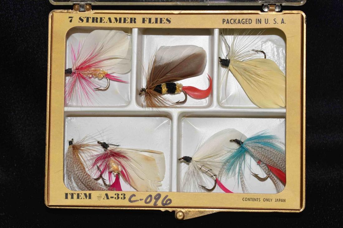 Antique Box of 7 Old Pal Streamer Flies (1 of 3)