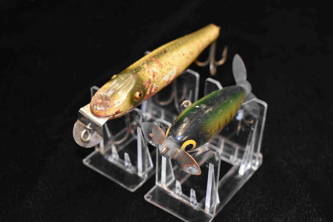 Lot of 2 Antique Fishing Lures: Lot of 2 Antique Fishing Lures