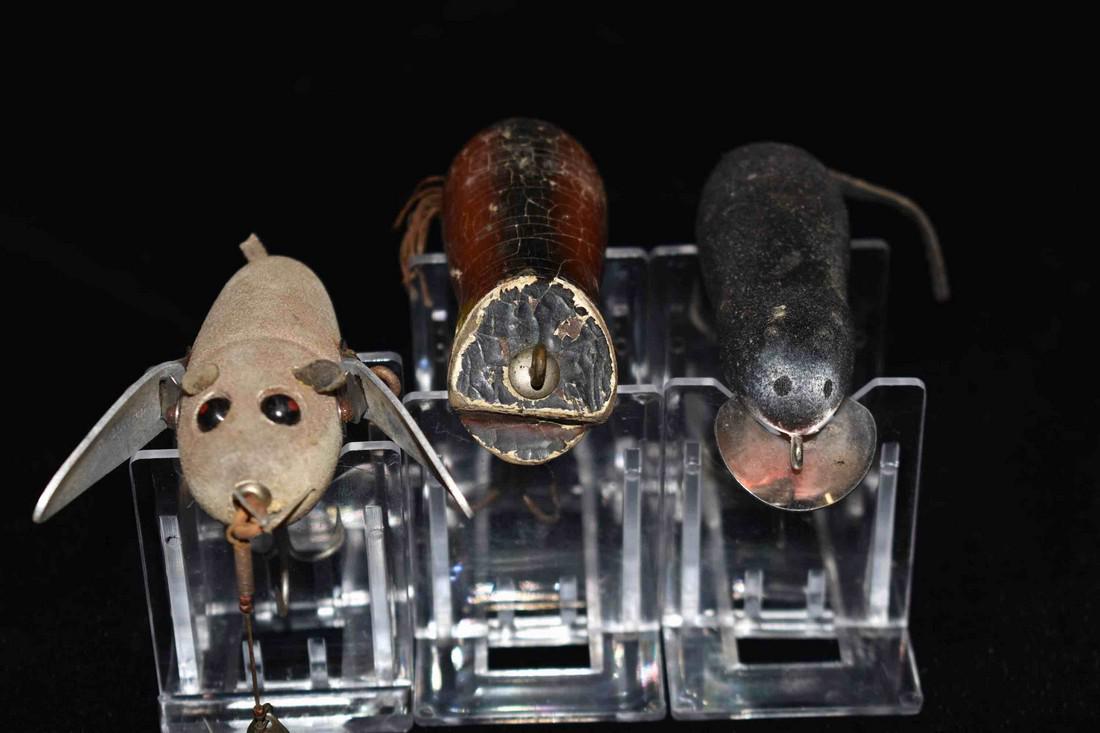 Lot of 2 Heddon Meadow Mouse and 1 Antique Fishing Lure (1 of 14)