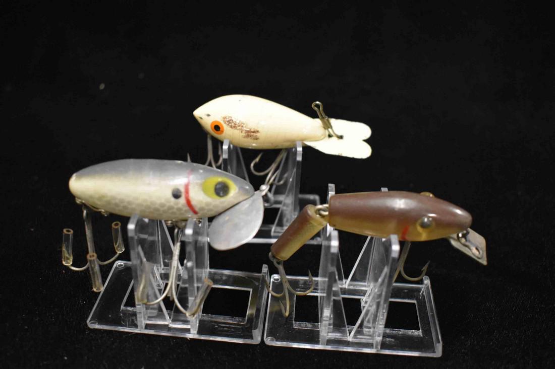 Lot of 3 Antique Fishing Lures: Lot of 3 Antique Fishing Lures