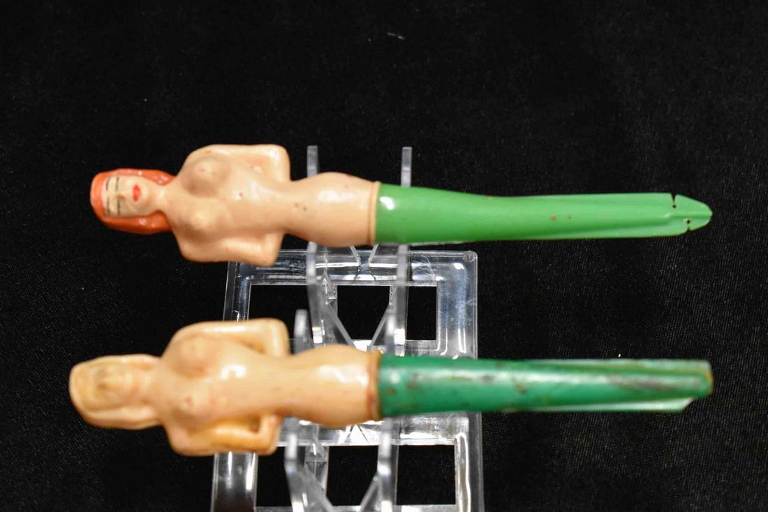 Lot of 2 Antique Human Shaped Fishing Bobbers (1 of 2)