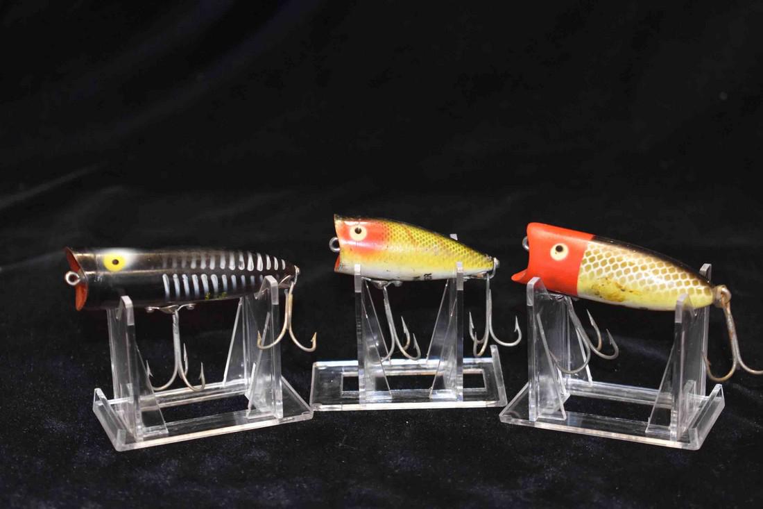 Lot of 2 Heddon Chugger Jr. and 1 Shakespeare Lucky (1 of 4)