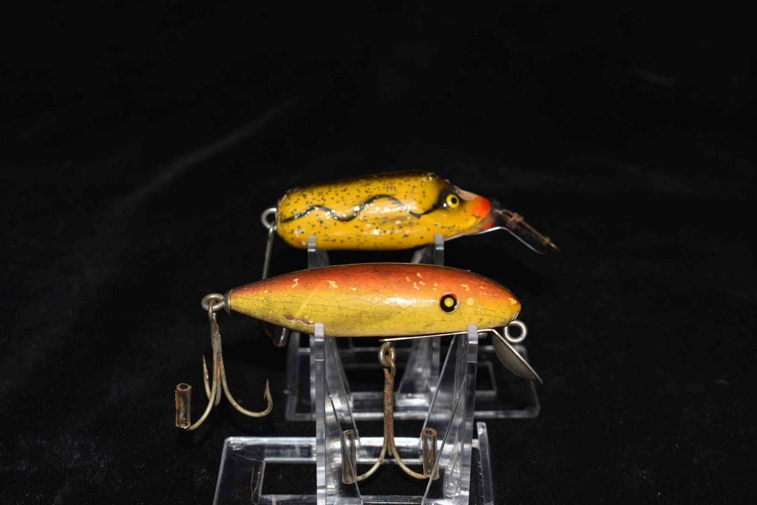 Lot of 2 Antique Fishing Lures: Lot of 2 Antique Fishing Lures