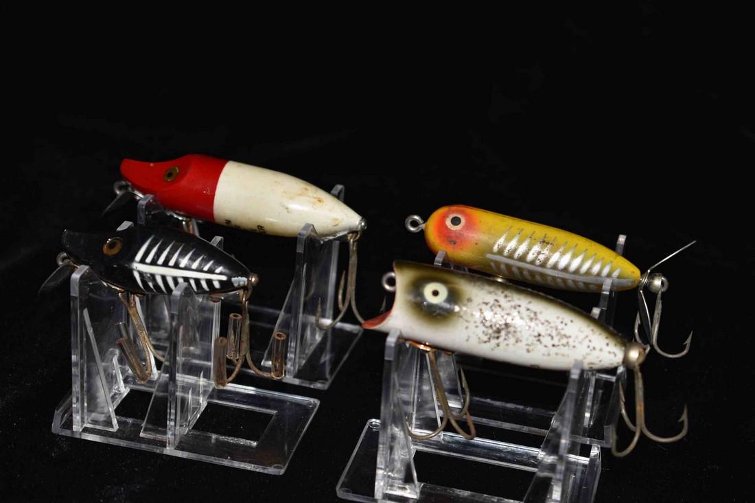 Lot of 4 Heddon Fishing Lures: Lot of 4 Heddon Fishing Lures