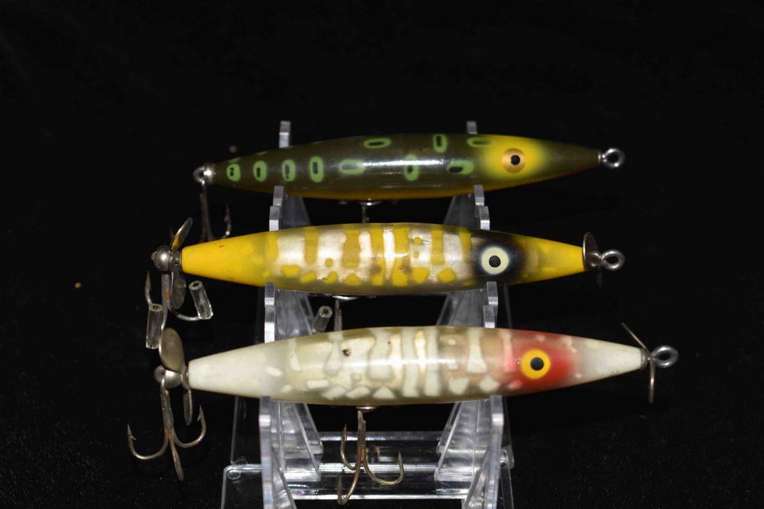 Lot of 3 Heddon Dying Flutter Fishing Lures (1 of 4)
