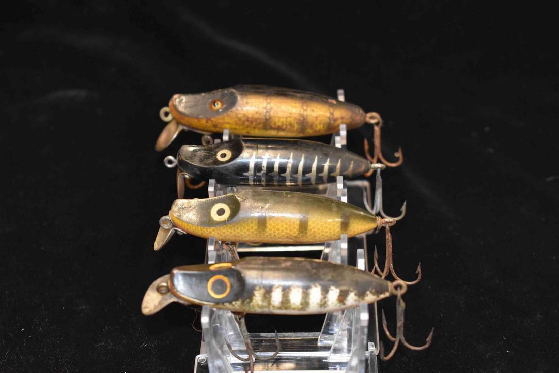 Lot of 4 Antique Fishing Lures: Lot of 4 Antique Fishing Lures