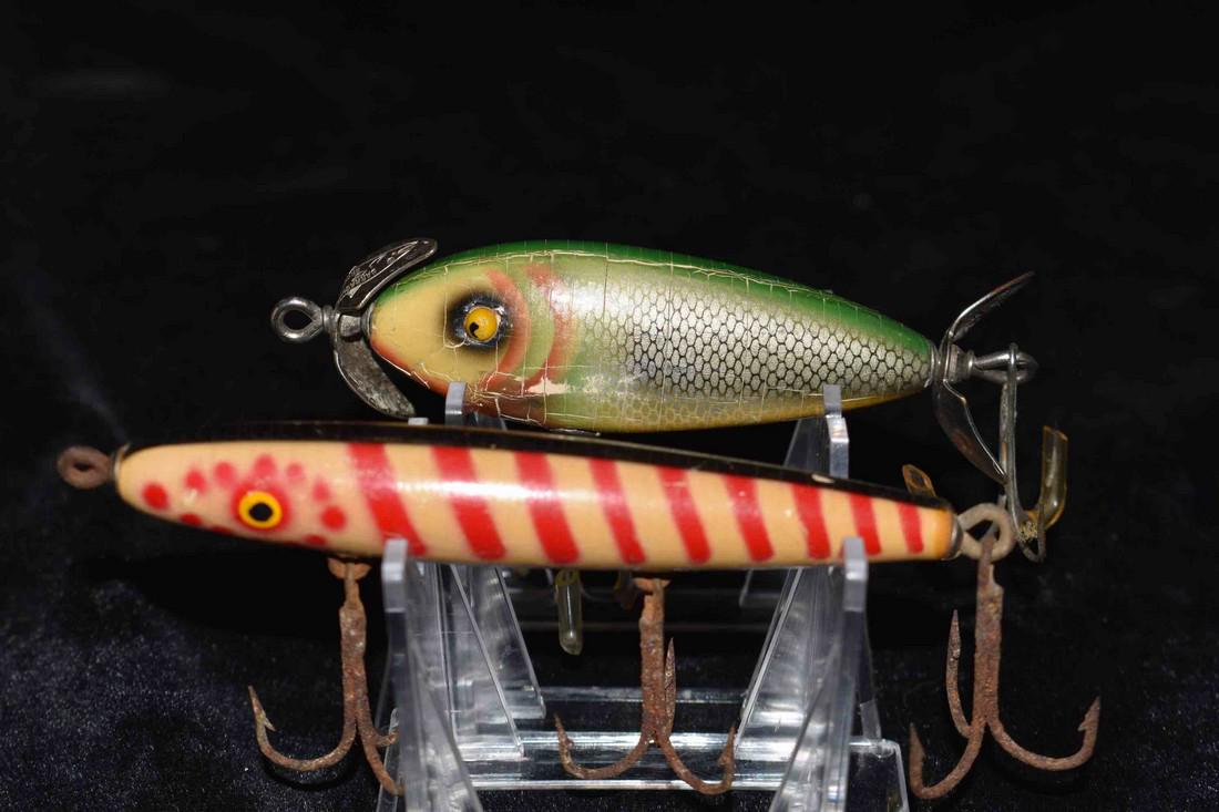 Lot of 2 Antique Fishing Lures: Lot of 2 Antique Fishing Lures
