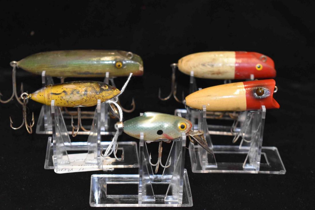 Lot of 5 Antique Fishing Lures: Lot of 5 Antique Fishing Lures
