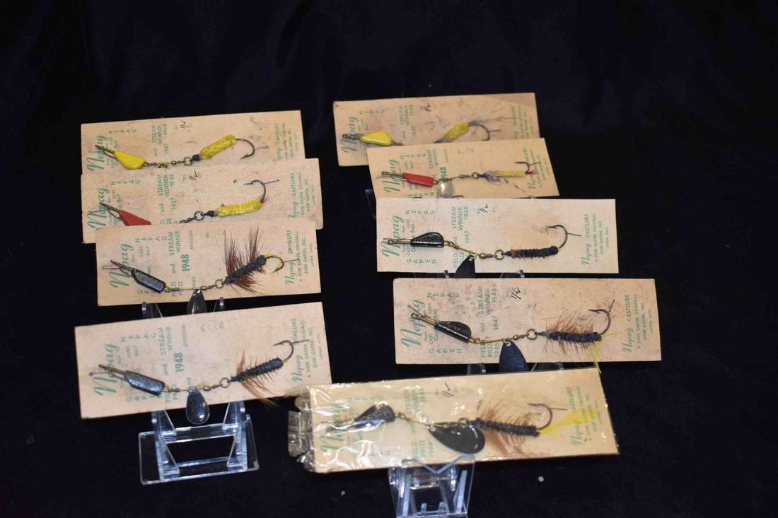 Lot of 9 Nepag Spin Lures On Original Cards (1 of 2)