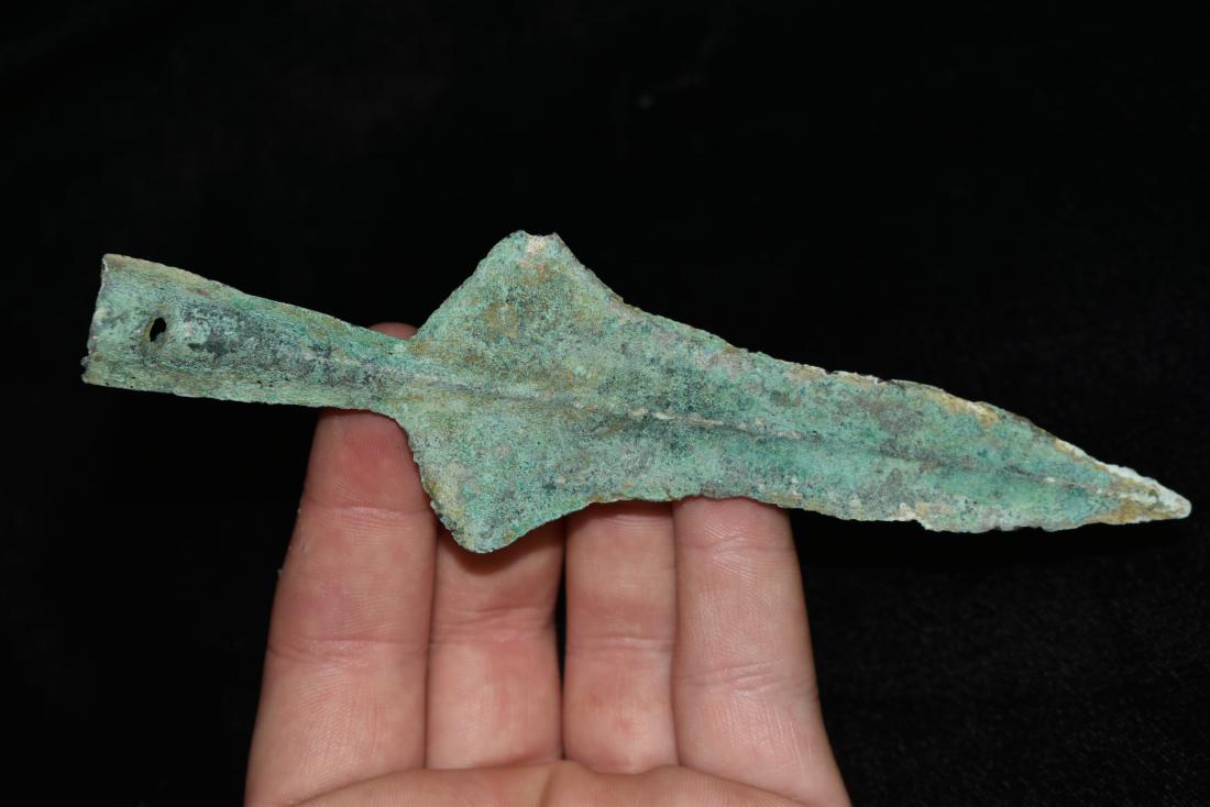 5 1/2" Socketed Bronze Copper Spear Roman (1 of 4)