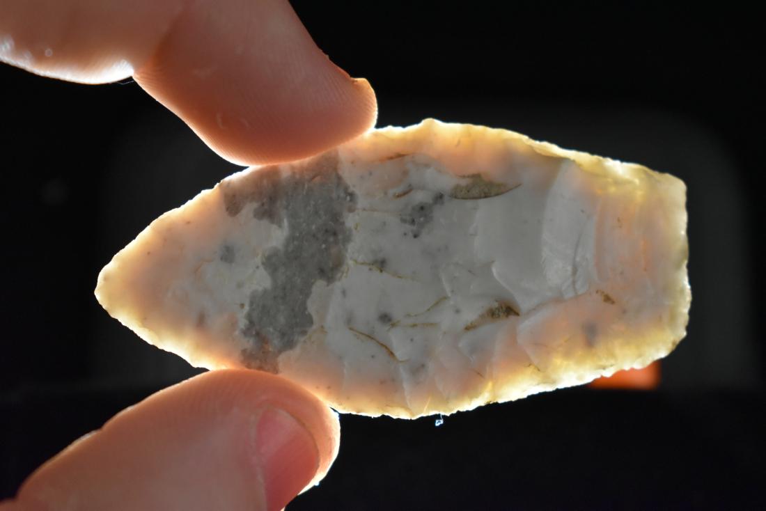 2 1/8" Paleo Agate Basin, Collection of Jeff Gower, (1 of 5)