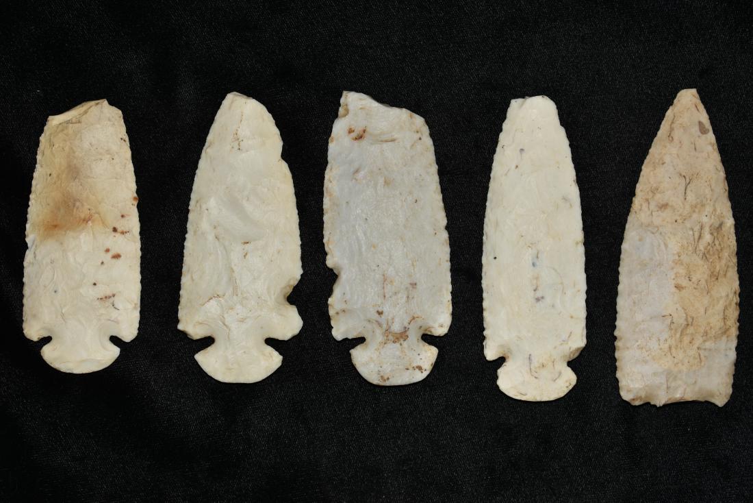 Grouping of Arrowheads, Found by Don Chandler along the (1 of 2)