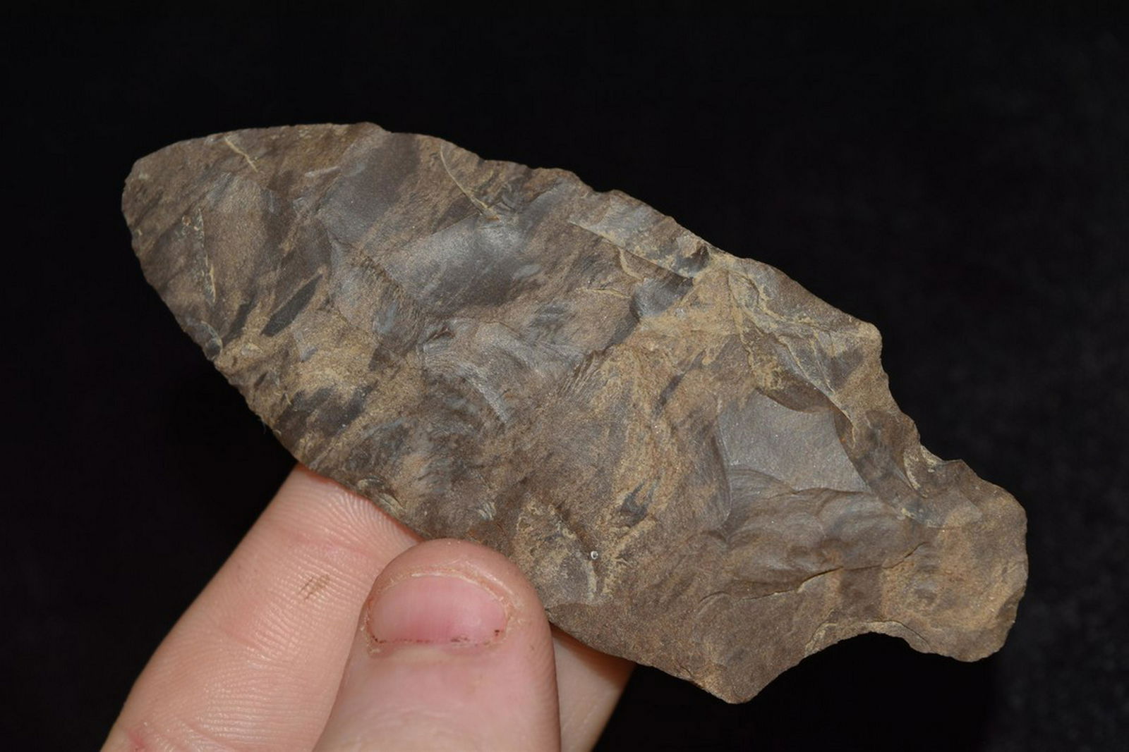 3 1/4" Dover Chert Stemmed Point, Saline Co Missouri (1 of 4)