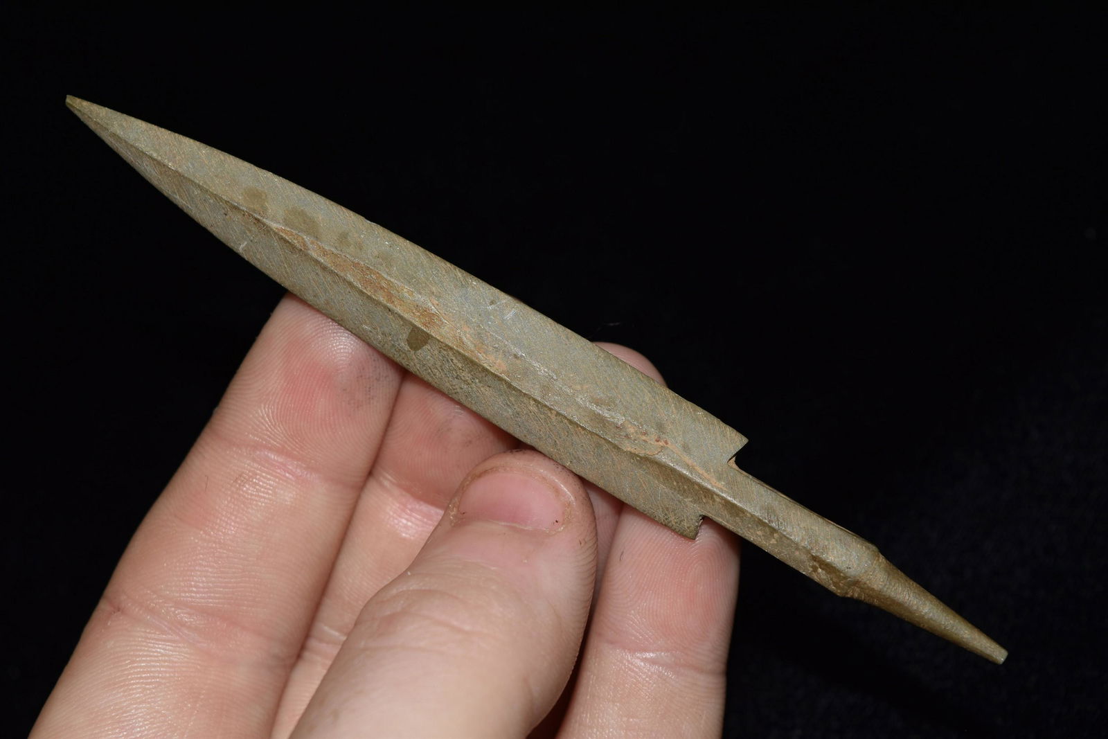 4 1/2" Slate Extra Rare Chinese/Korean Spear Tip (1 of 6)