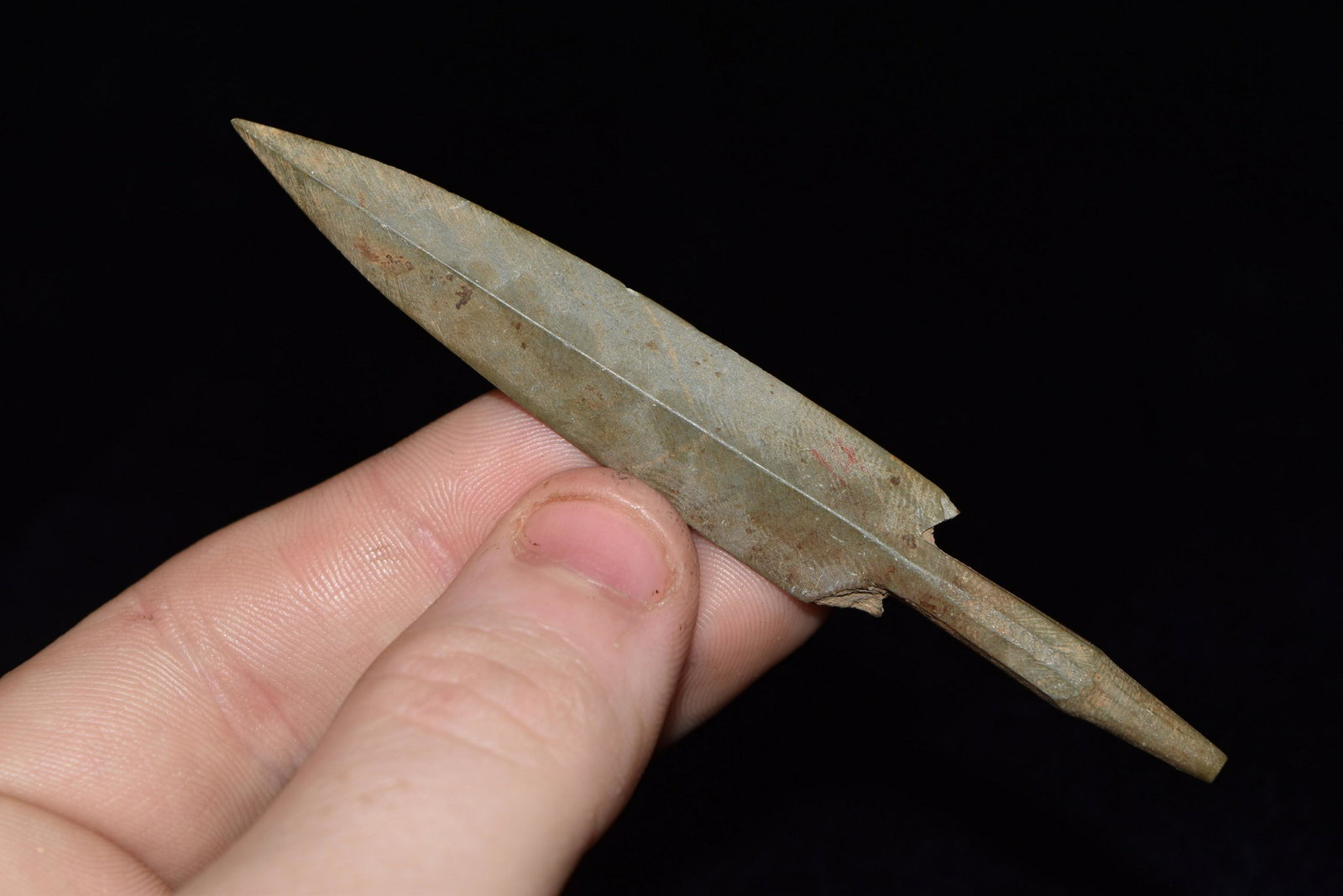 3 3/4" Slate Extra Rare Chinese/Korean Spear Tip (1 of 6)