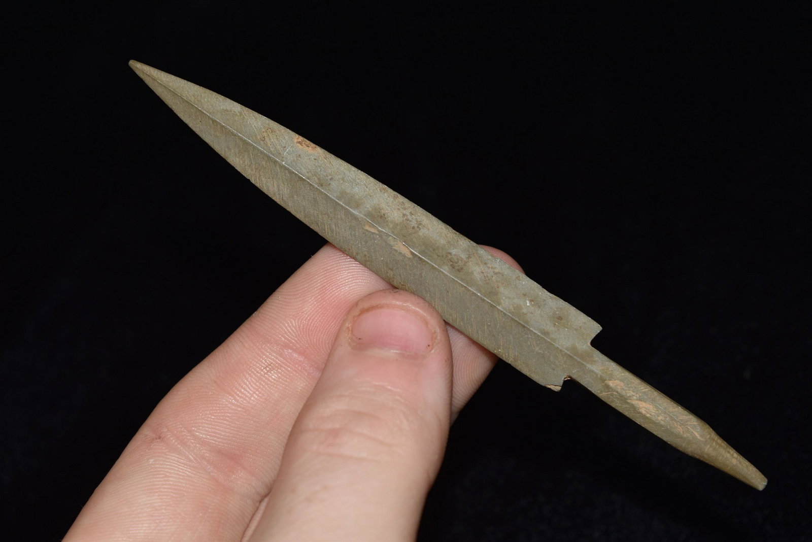 4 1/2" Slate Extra Rare Chinese/Korean Spear Tip (1 of 6)