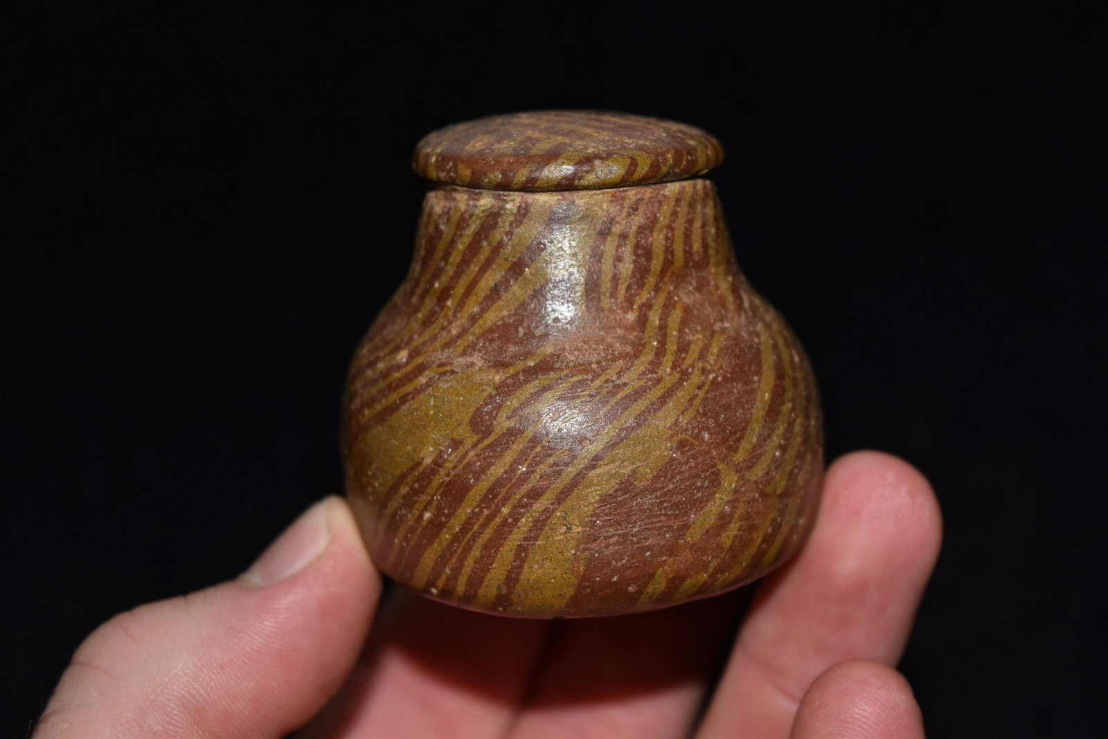 2" Highly decorative stone, cone or plummet, (1 of 6)