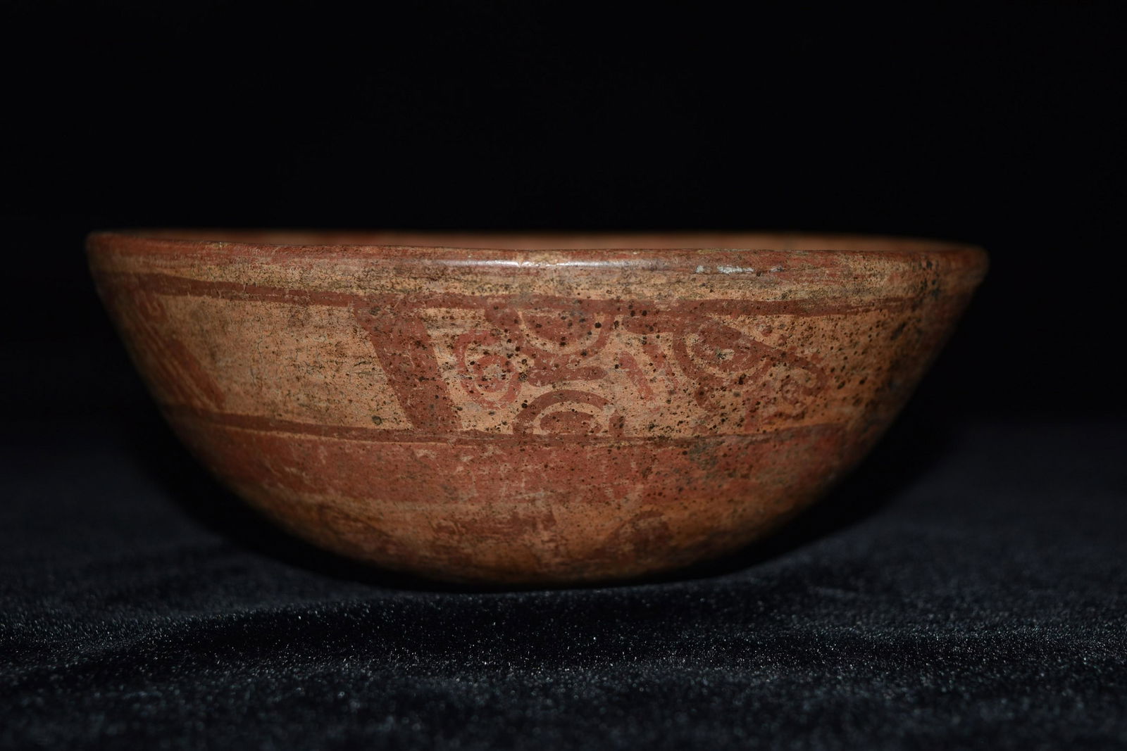 6 5/8" Mayan Bowl, Pottery, Painted, Broken in 2 Pieces (1 of 6)