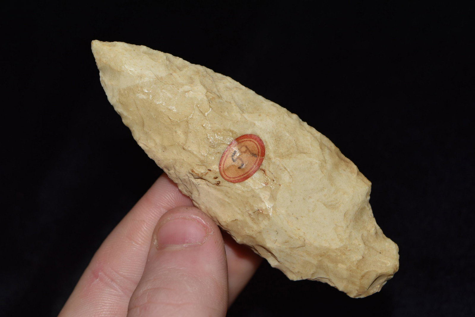 3 3/8" Burlington Adena, Adams Co., IL, From the: 3 3/8" Burlington Adena, Adams Co., IL, From the Collection of Pat and Len Griffen, Adams Co IL. They studied under and collected with Dr. Reed of Quincy, IL in the 1960s and 1970s. Most of their piec