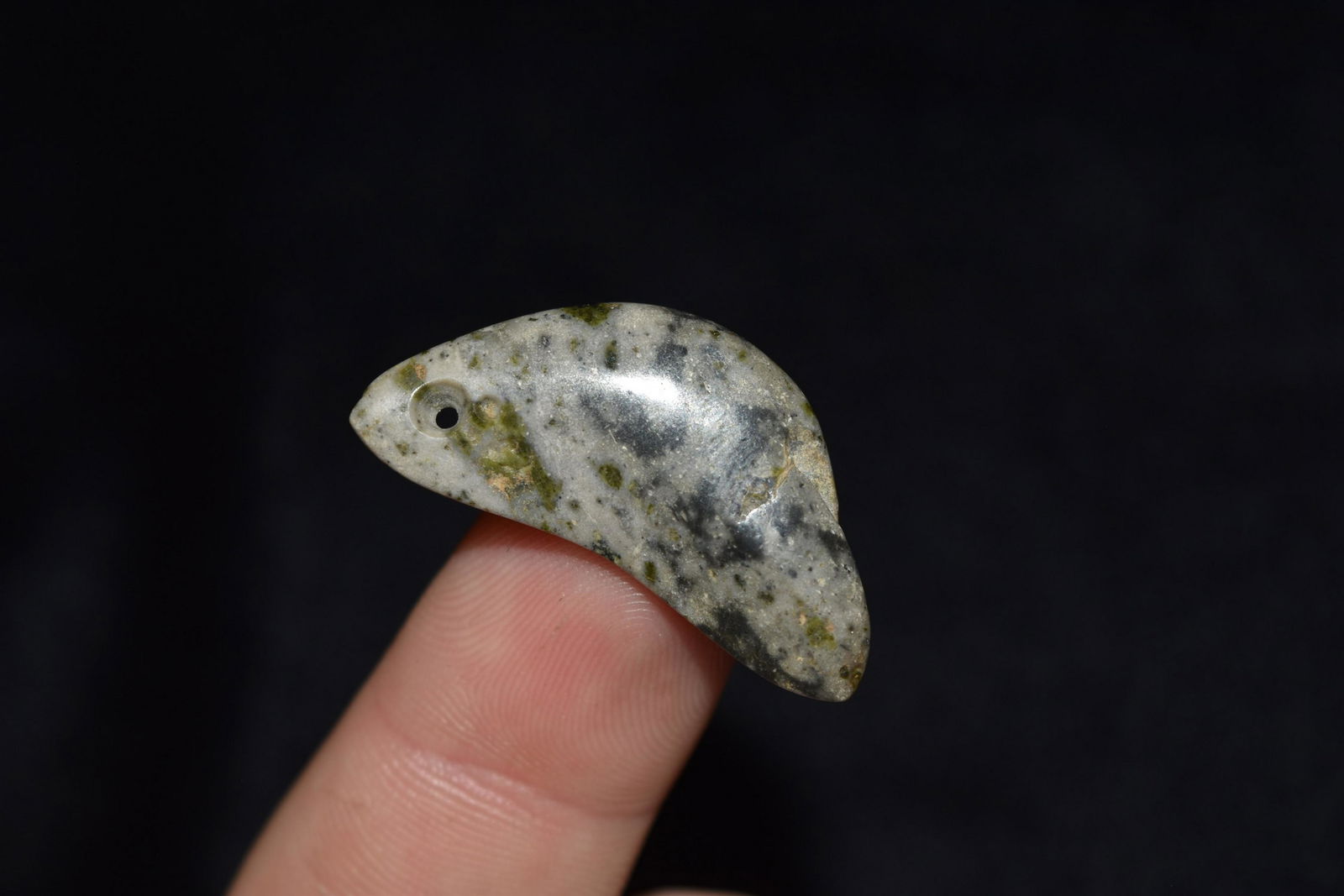 1 1/8" Pre Columbian Jade Bead (1 of 4)