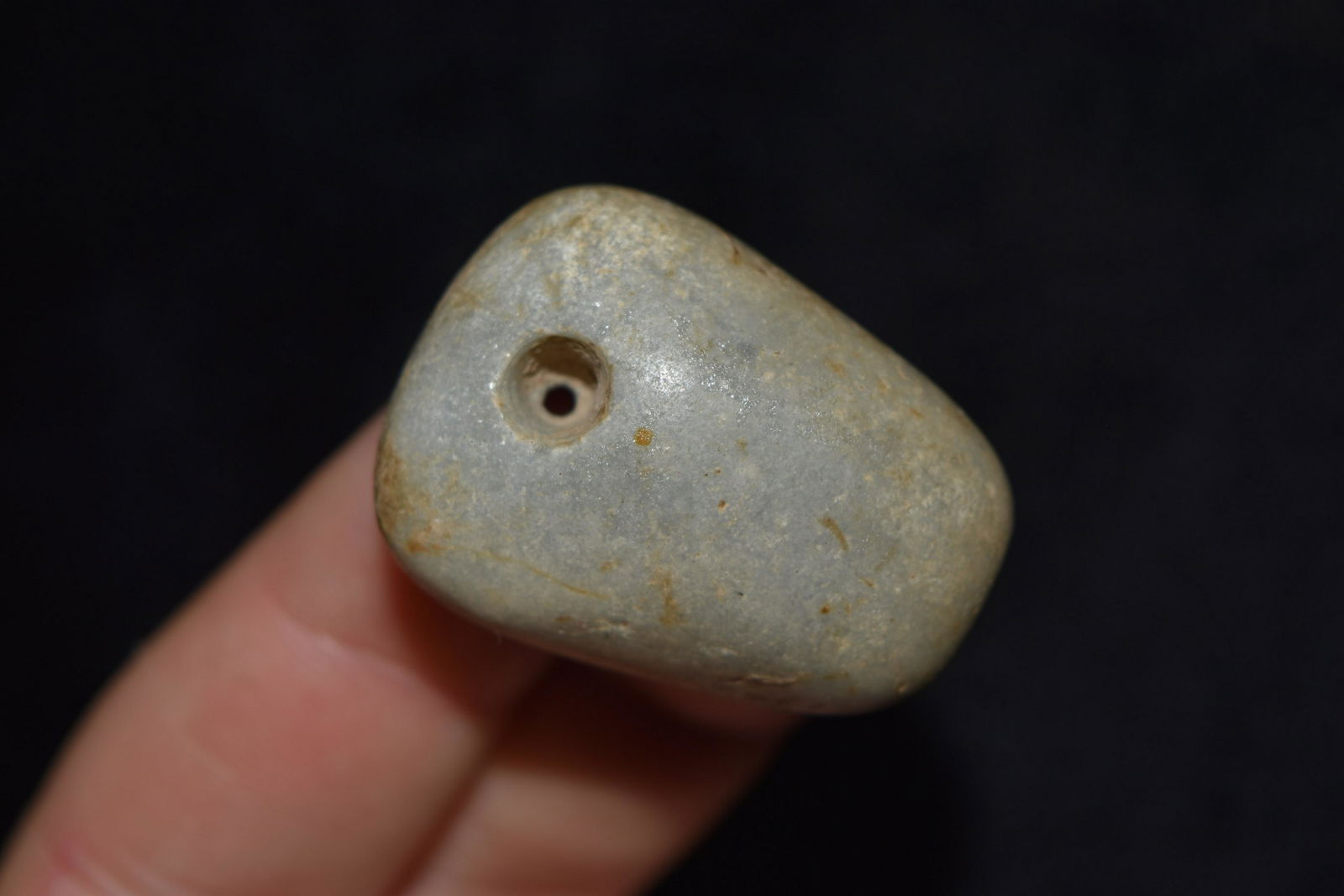 1 1/8" Pre Columbian Jade Bead (1 of 4)