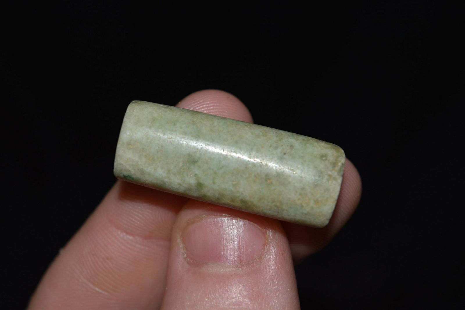 1 1/8" Pre Columbian Jade Bead (1 of 4)