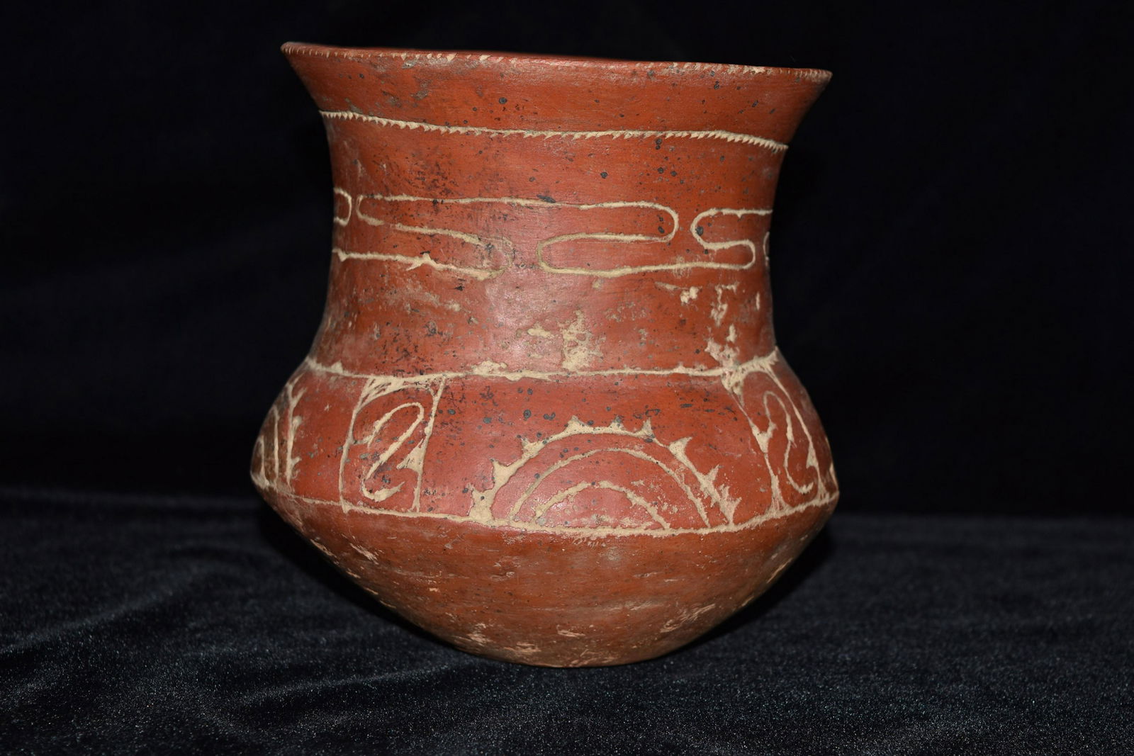 6 1/2" Tall Avery Red Pottery Vessel, Clark Co Ark, (1 of 5)
