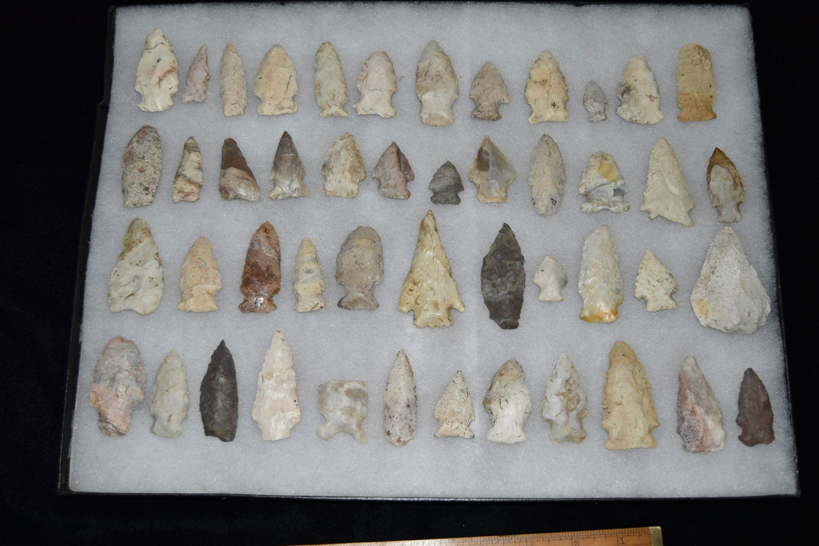 47 Assorted Arrowheads from Missouri, 1" to 2 3/4" (1 of 3)