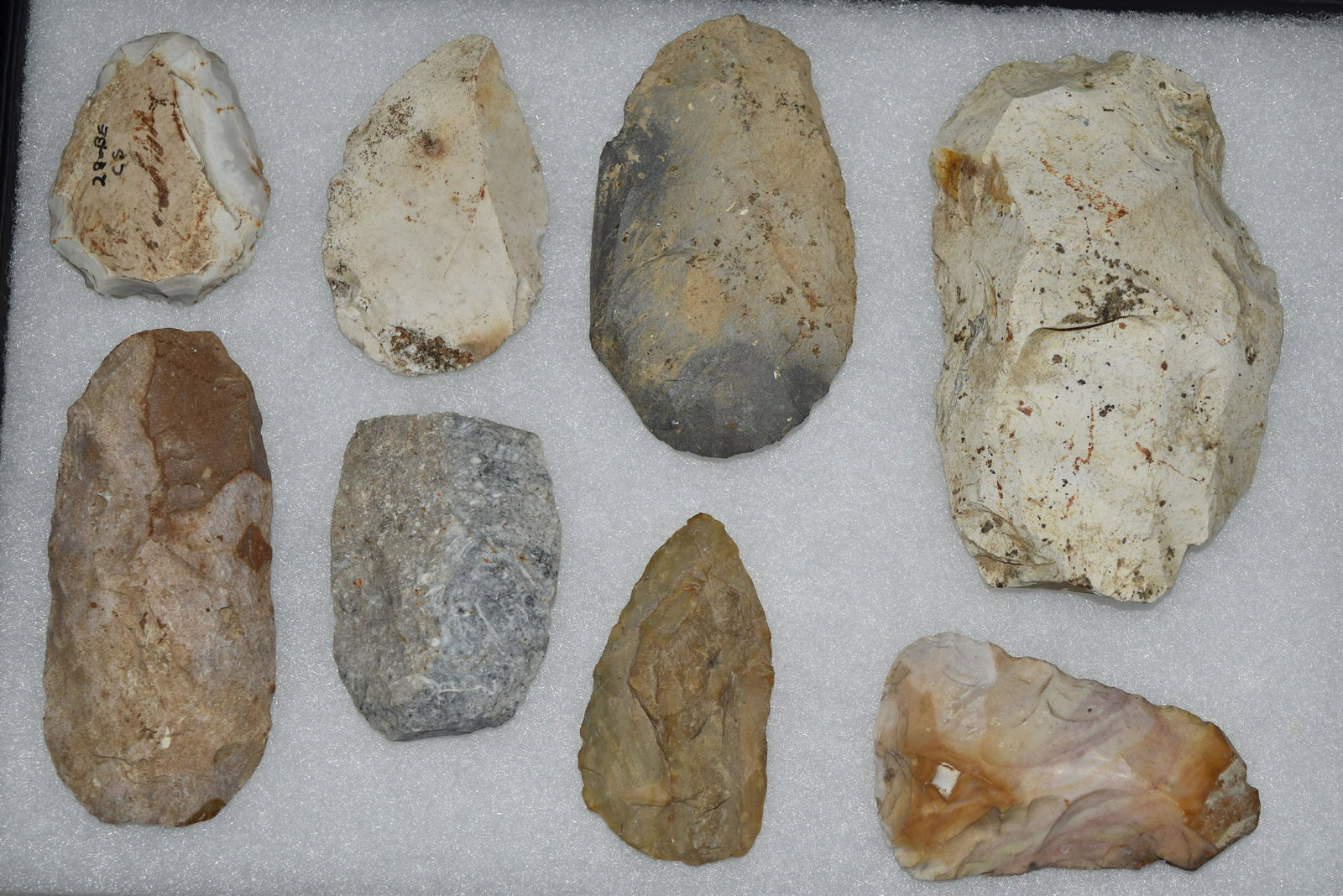 8 Flint Tools from Missouri, 2 1/4" to 4 3/4" (1 of 3)