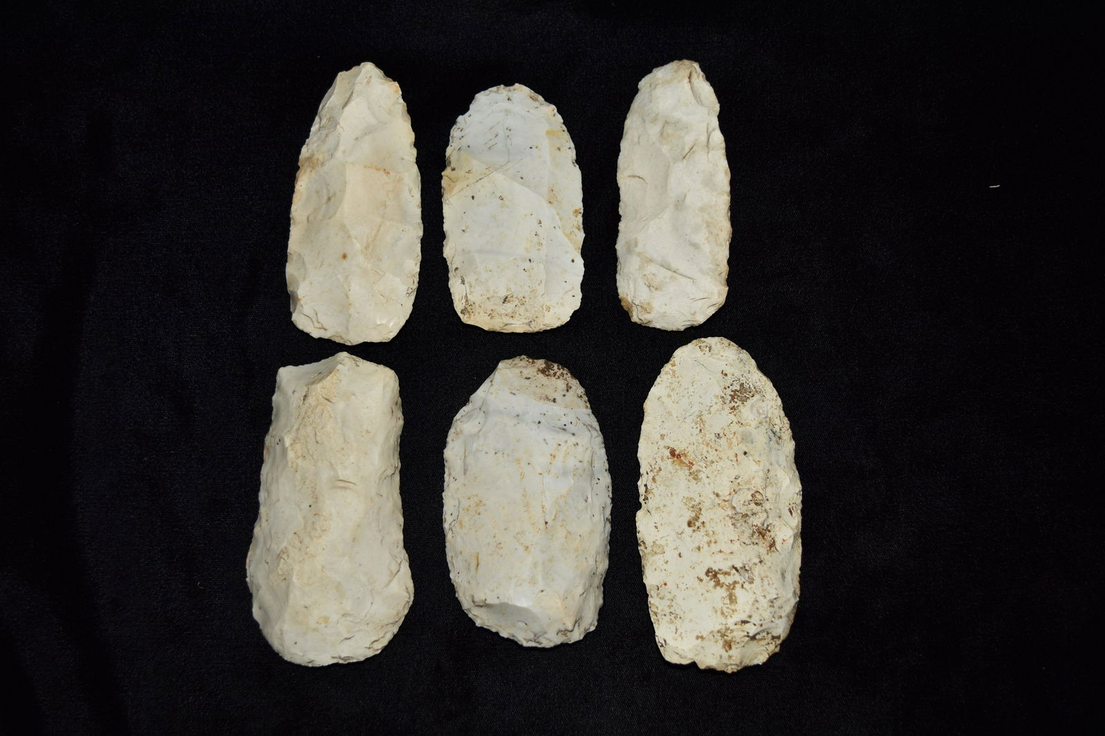 6 Burlington Flint Tools, 3 1/2" to 4 1/2" Found on the (1 of 7)
