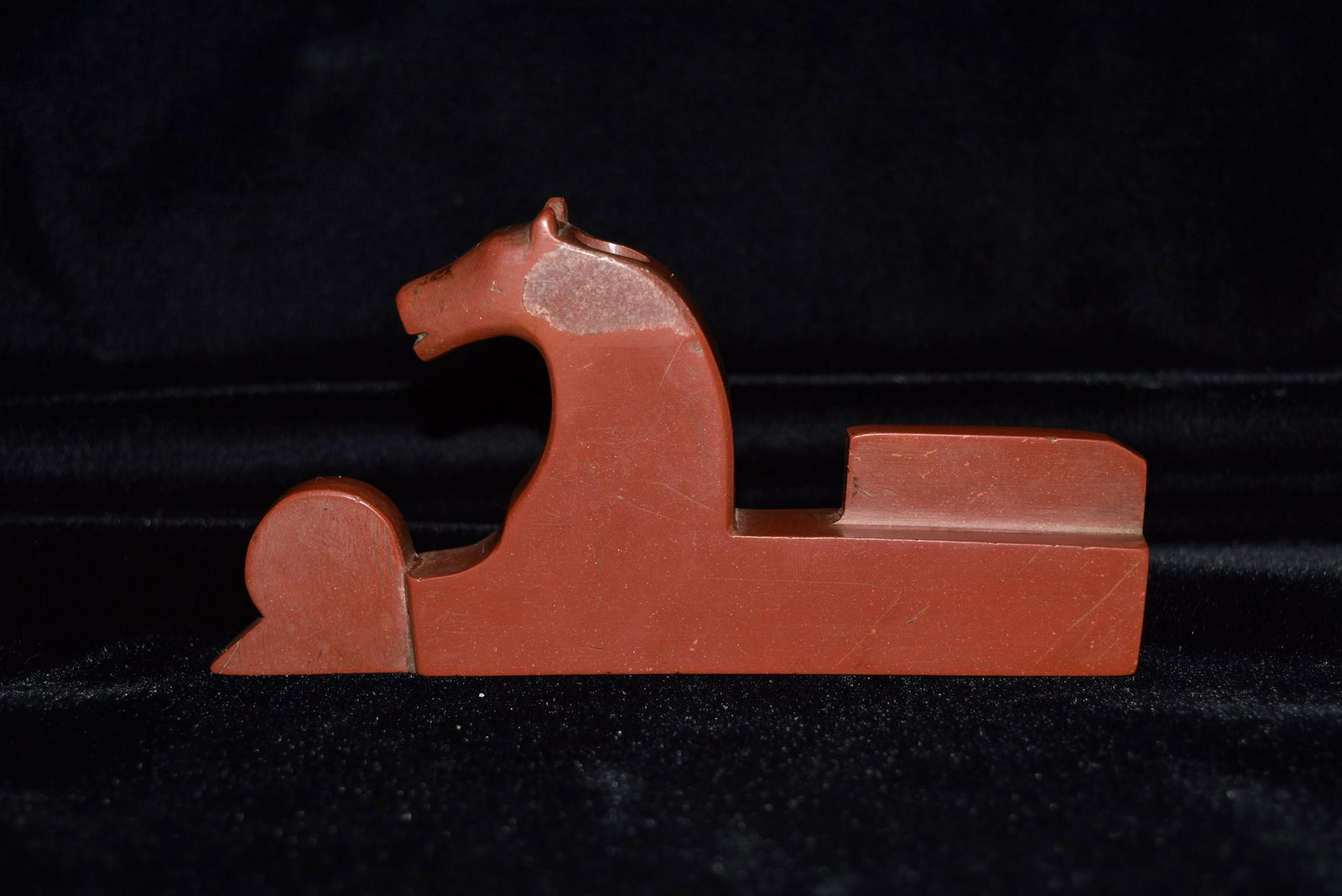 1880's Horse Effigy Catlinite Pipe, Motley COA (1 of 11)