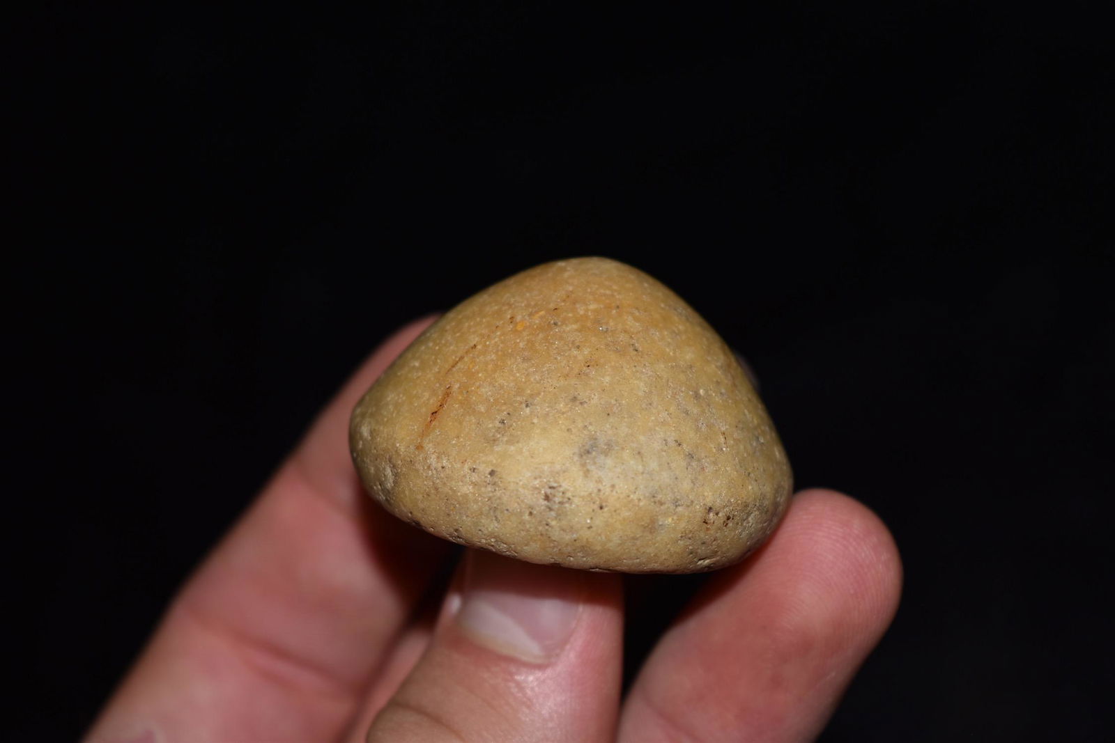 1 3/4" Dimpled Bottom Cone, Yellow Quartz, Nice Finish, (1 of 5)