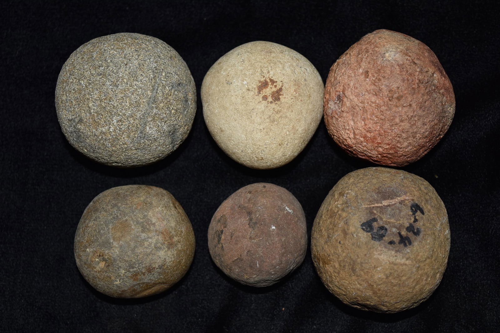 Lot of 6 Nice Game Balls, Largest 2 1/4", Great Pieces, (1 of 6)