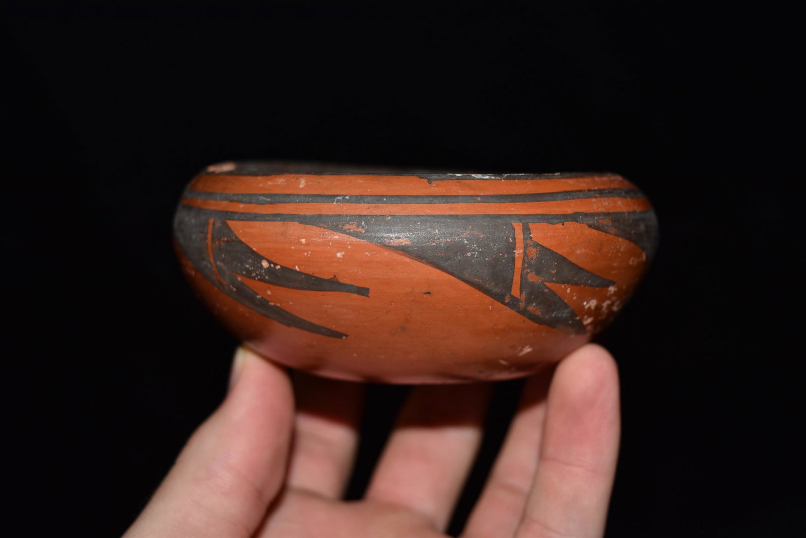 4 1/2" Early Painted Pottery Vessel (1 of 8)