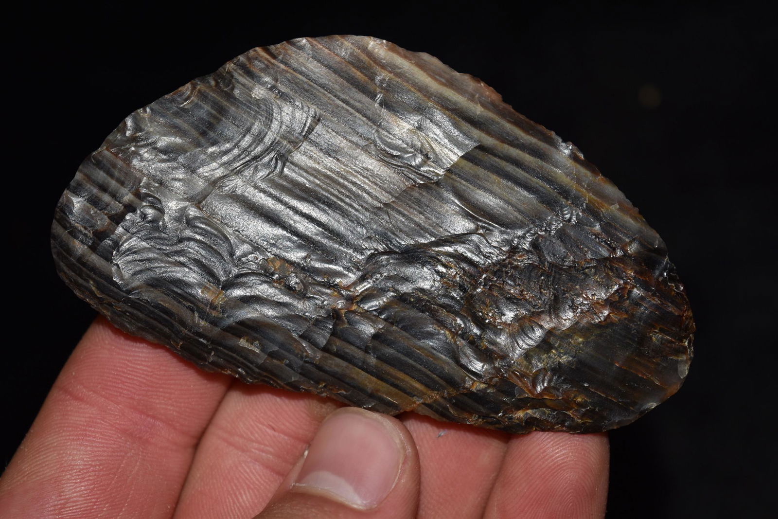 3 3/4" Paleo Knife, California, Ex Byron Anderson, (1 of 7)