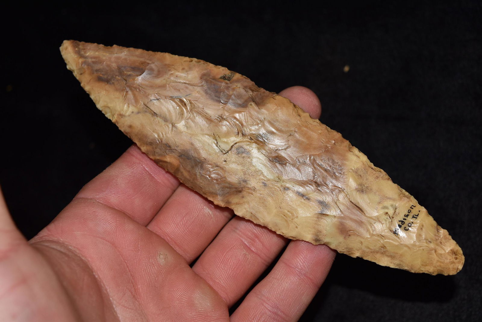 6 5/8" Colorful Mississippian Ramey Knife, Madison Co (1 of 7)