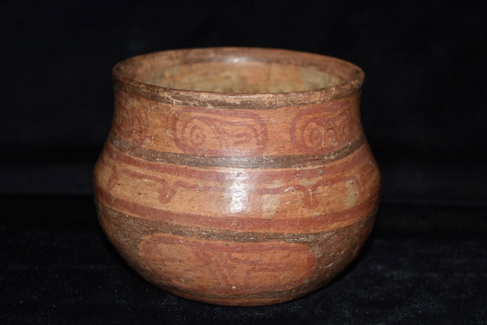 4" Tall Painted Mayan Vessel, Excellent Paint, Appears (1 of 6)