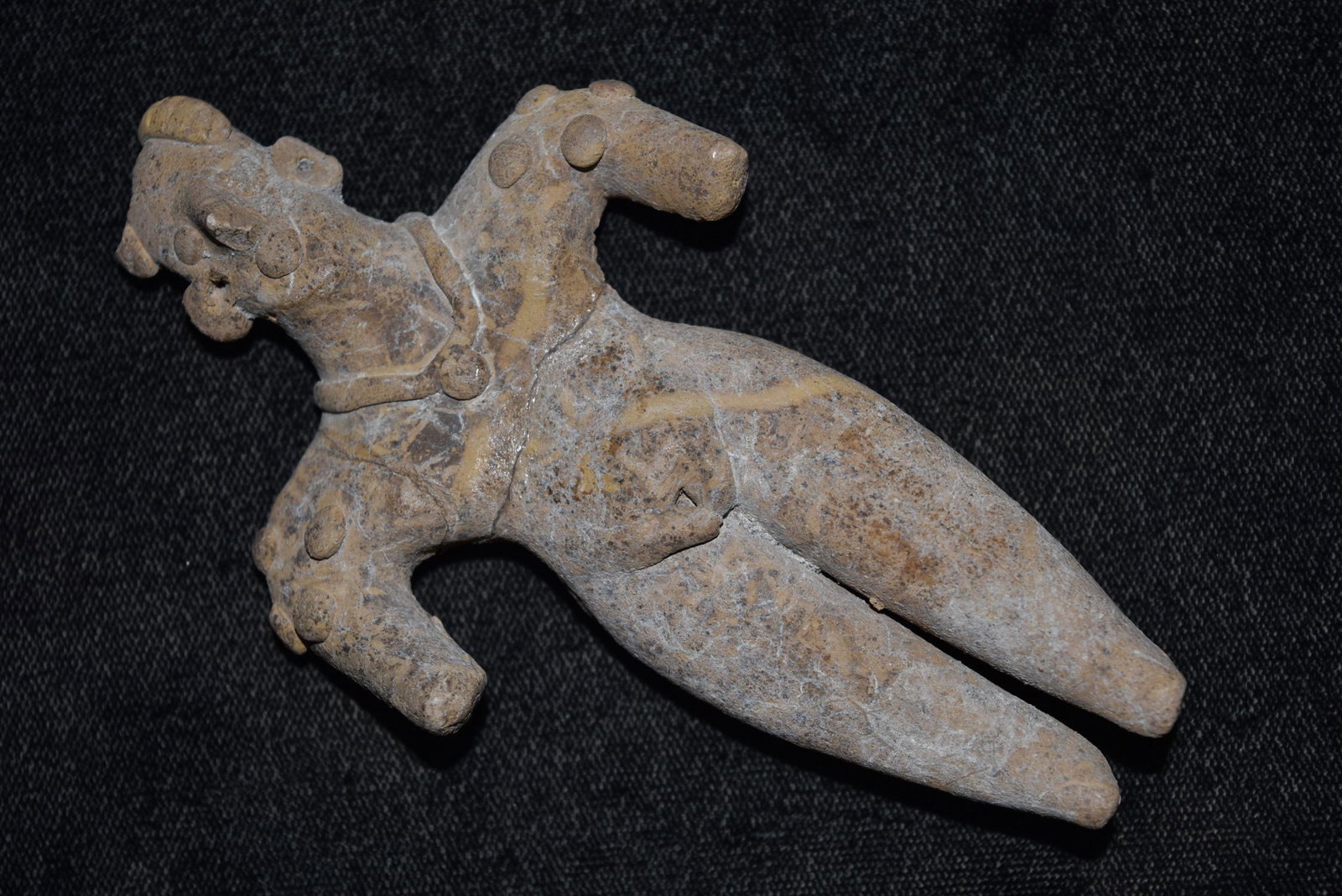 4 1/4" Tall Pottery Human Effigy, Pre Columbian, Ex (1 of 6)