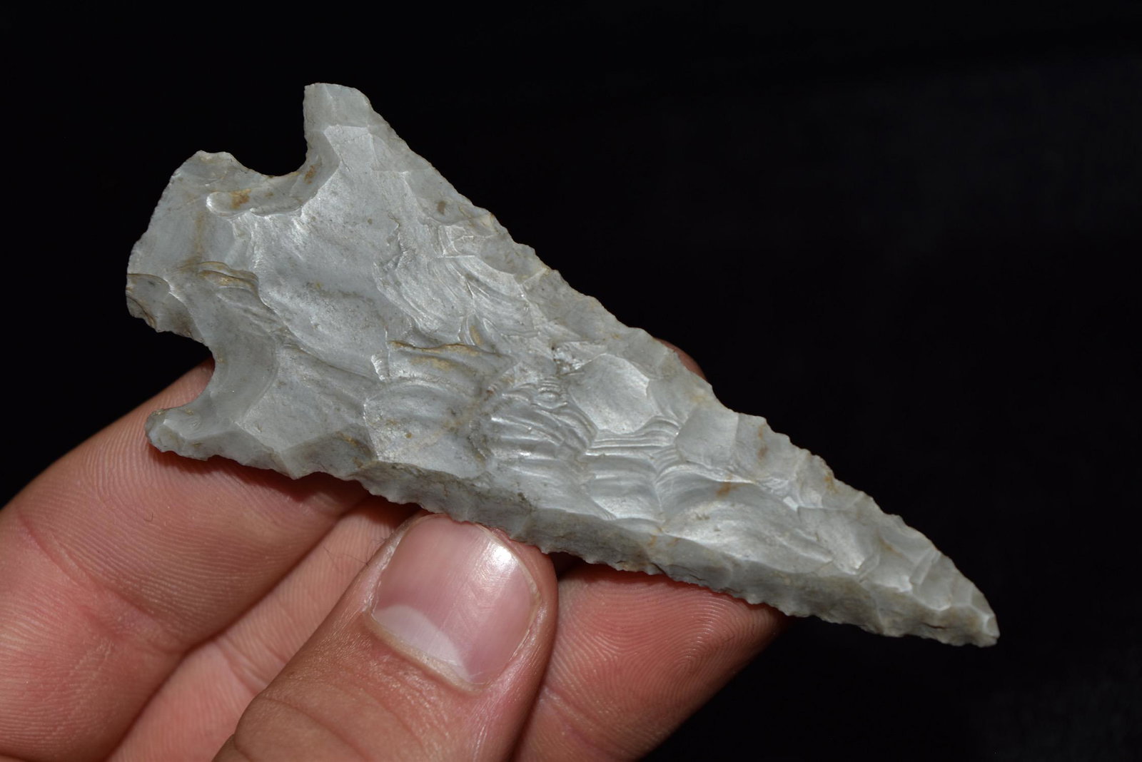 3 1/2" Archaic Corner Notch, Flint Ridge, Herb Mangold (1 of 7)