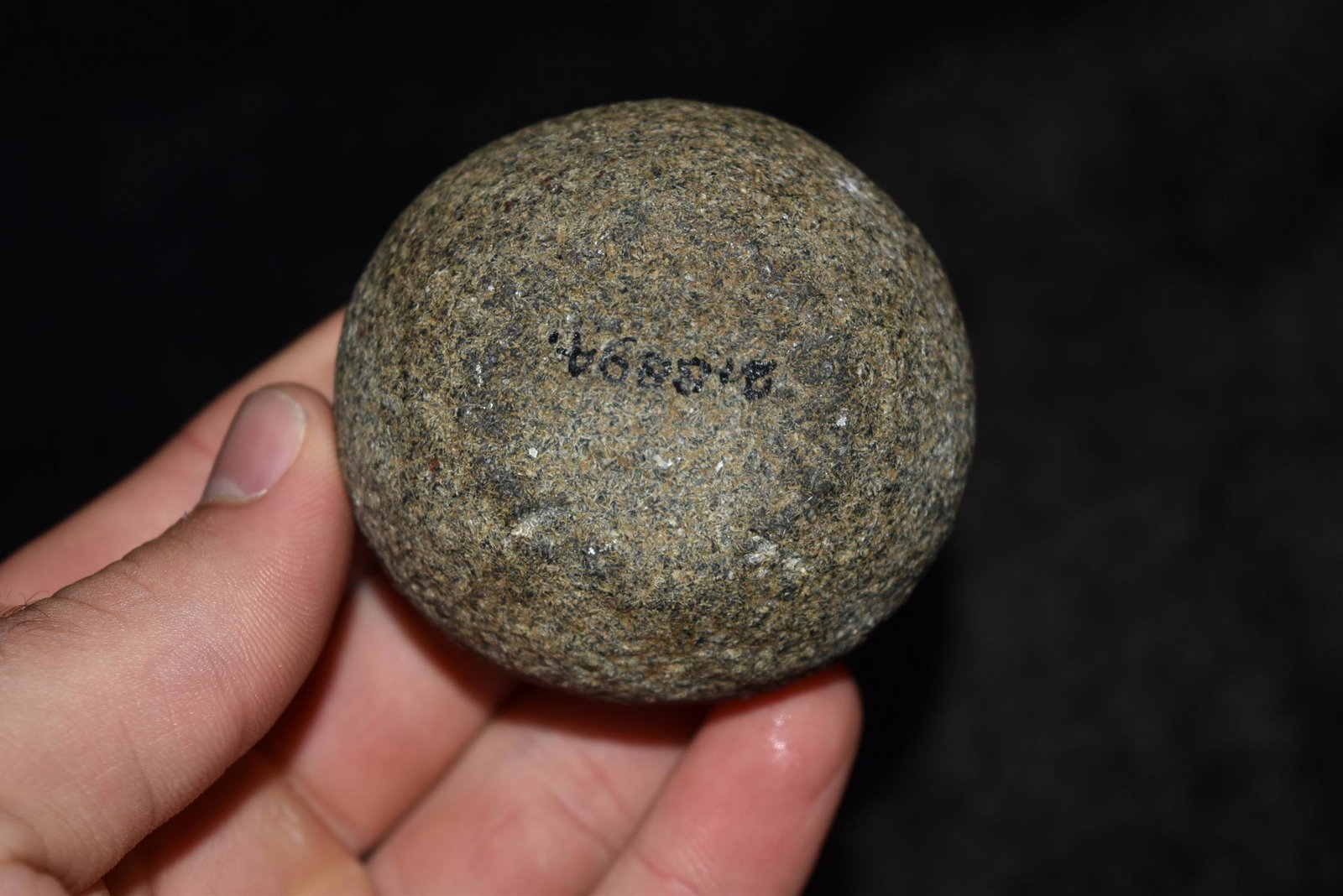 2 3/8" Granite Discoidal, Ex Dr. Nuckles Collection, Dr (1 of 6)