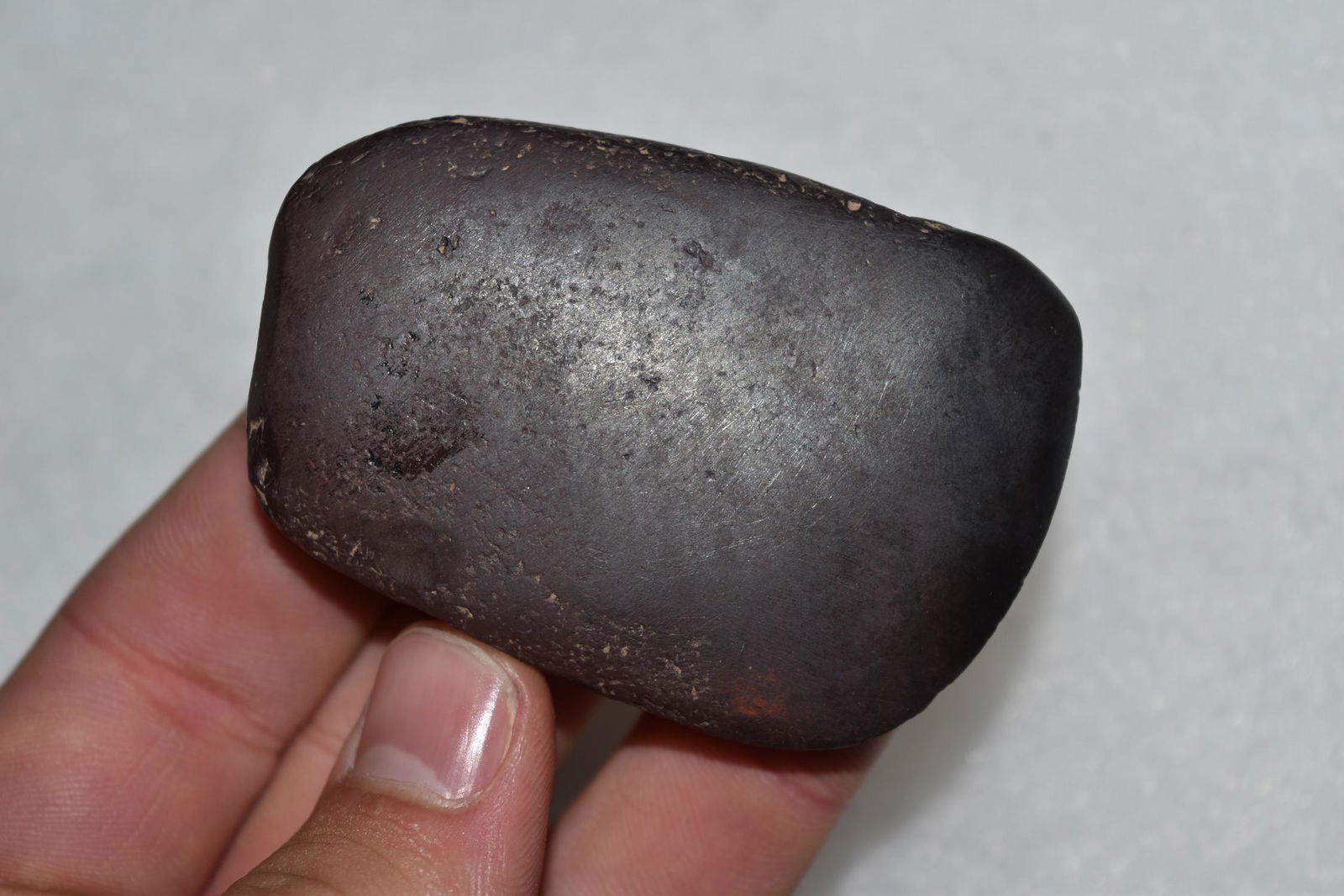 2 5/8" Hematite Celt, Good Finish, Ex Dr. Nuckles (1 of 6)