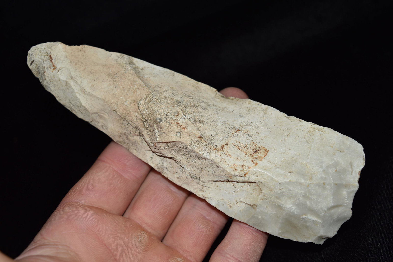 6 1/2" Polished Flint Adze, Madison Co, Illinois: 6 1/2" Polished Flint Adze, Madison Co, Illinois