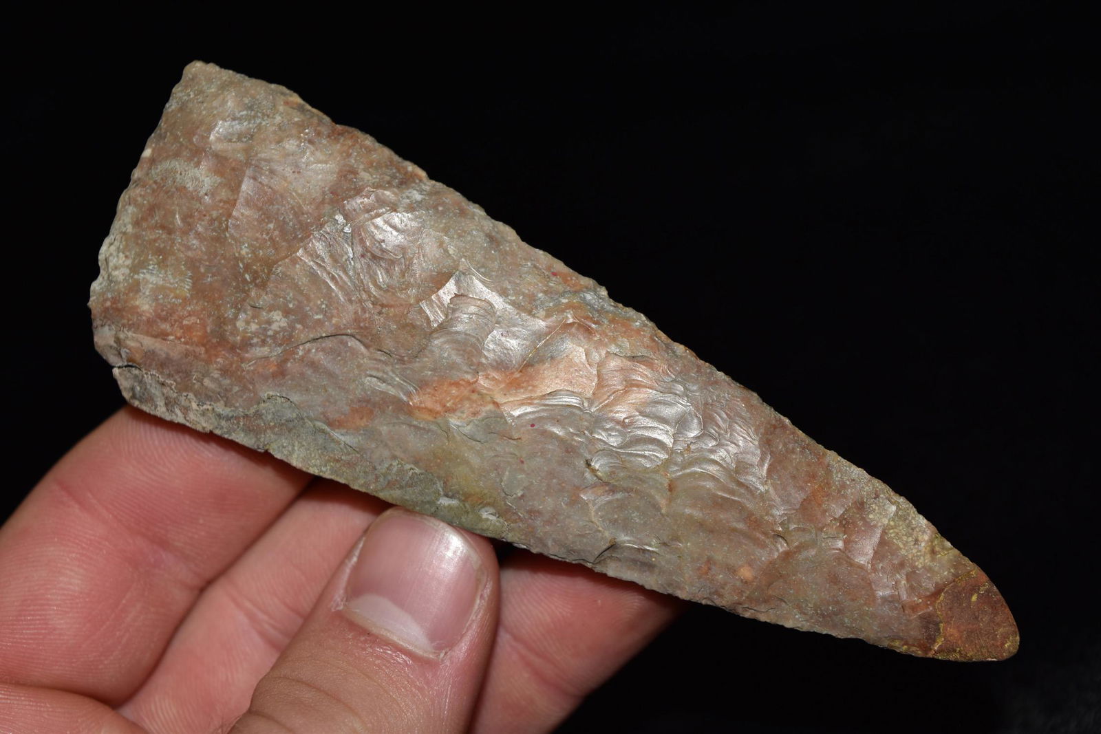 4 1/2" Restored Tip Stanfield Blade, River Stained, (1 of 5)