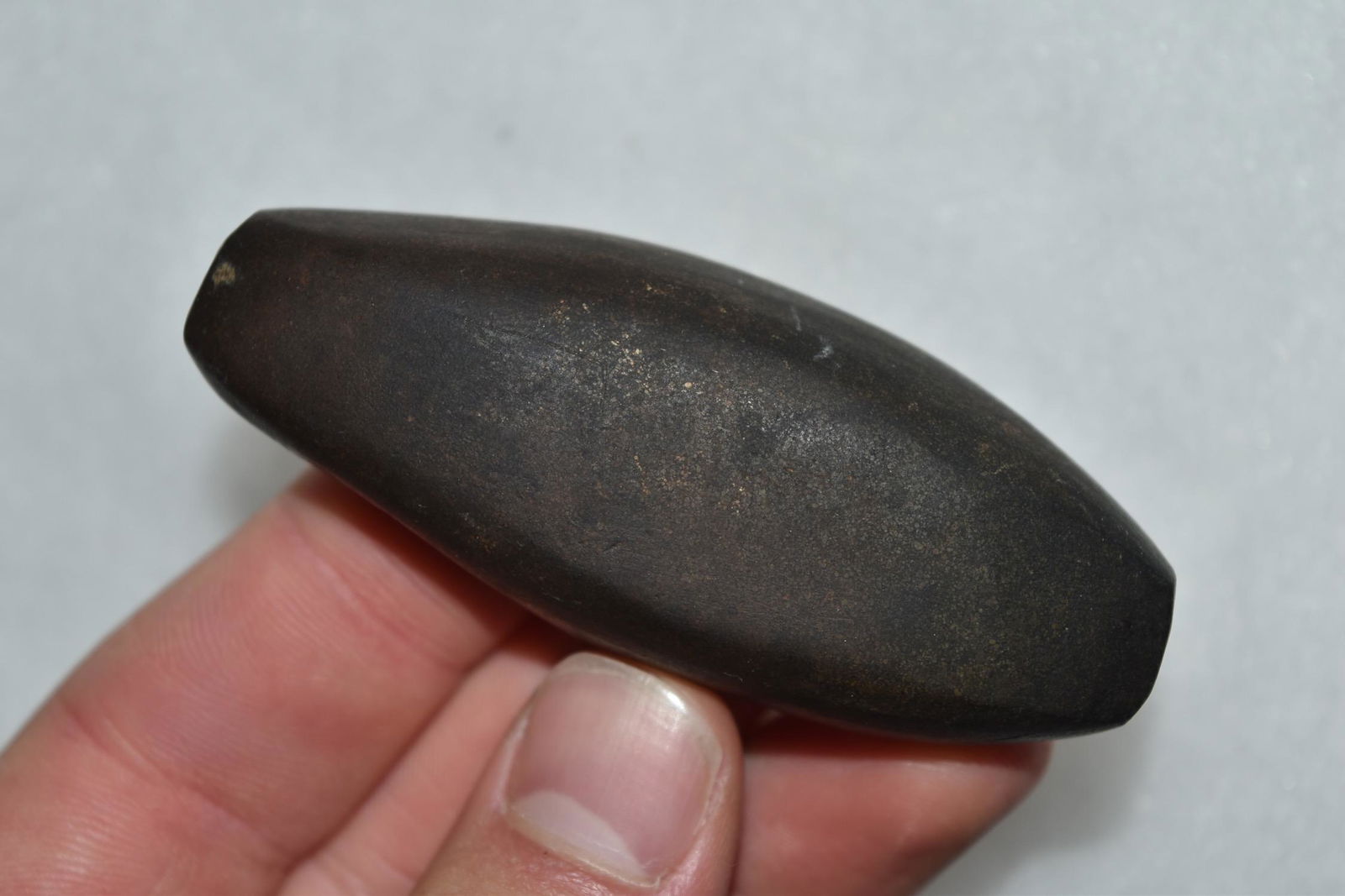 3" Coffin Shaped Boat Stone, Yale Co, Arkansas (1 of 5)