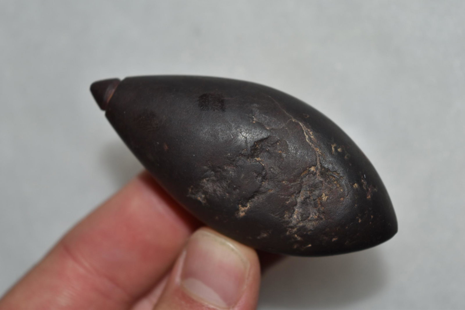 3 1/8" Hematite Plummet, Snyders Style, Troy, Illinois (1 of 6)