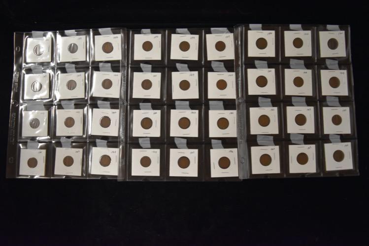 3 Sheets with 24 Nice 1892-1907 Indian Head Pennies, (1 of 12)