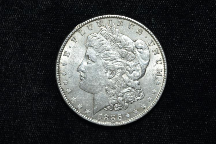 High Grade 1886 Morgan Silver Dollar, Grade from Photos (1 of 3)